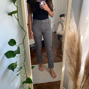 Banana Republic Women's Gray Straight Leg Traveler Jeans